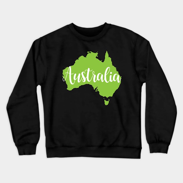 Australia - Green Crewneck Sweatshirt by emilystp23